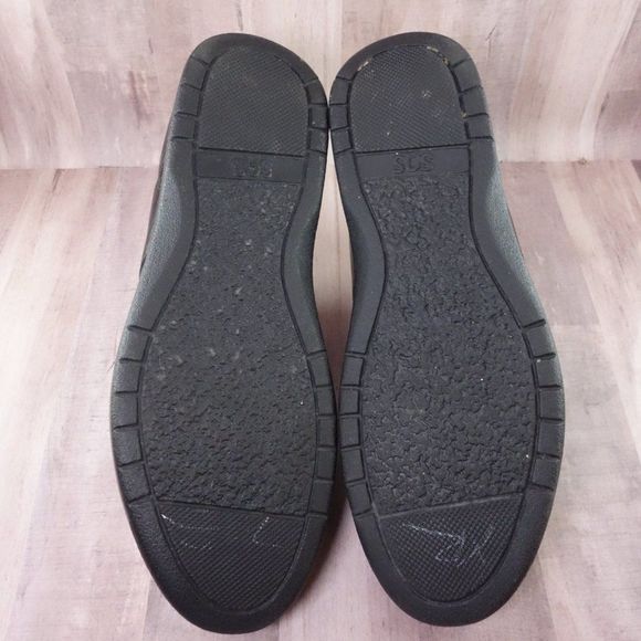 SAS Walking Shoes Womens 10.5 N Narrow Free Time Black Leather Orthotic Sneakers - Picture 7 of 10